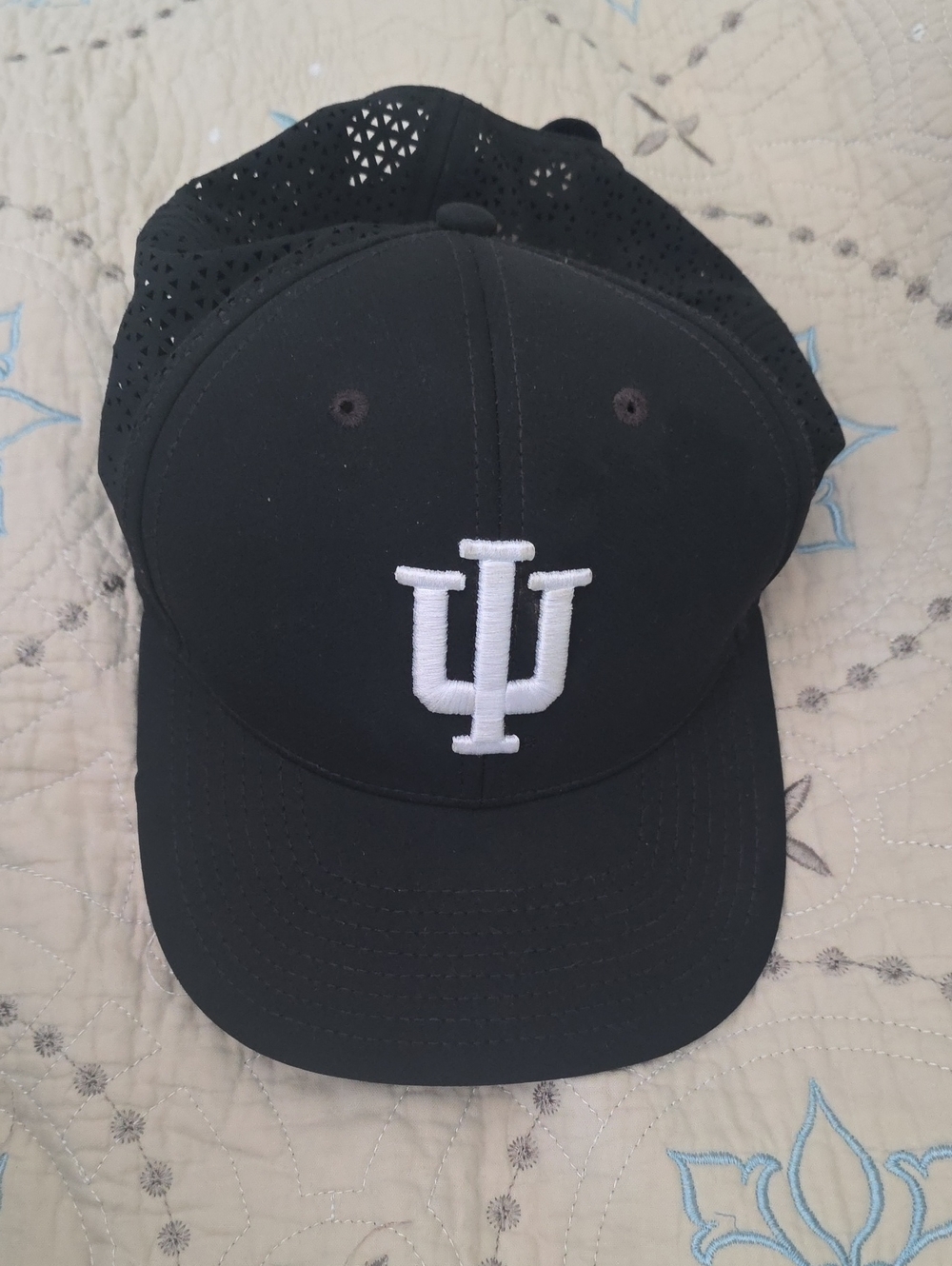 Top of the World Black Adjustable Cap with White Logo Accent